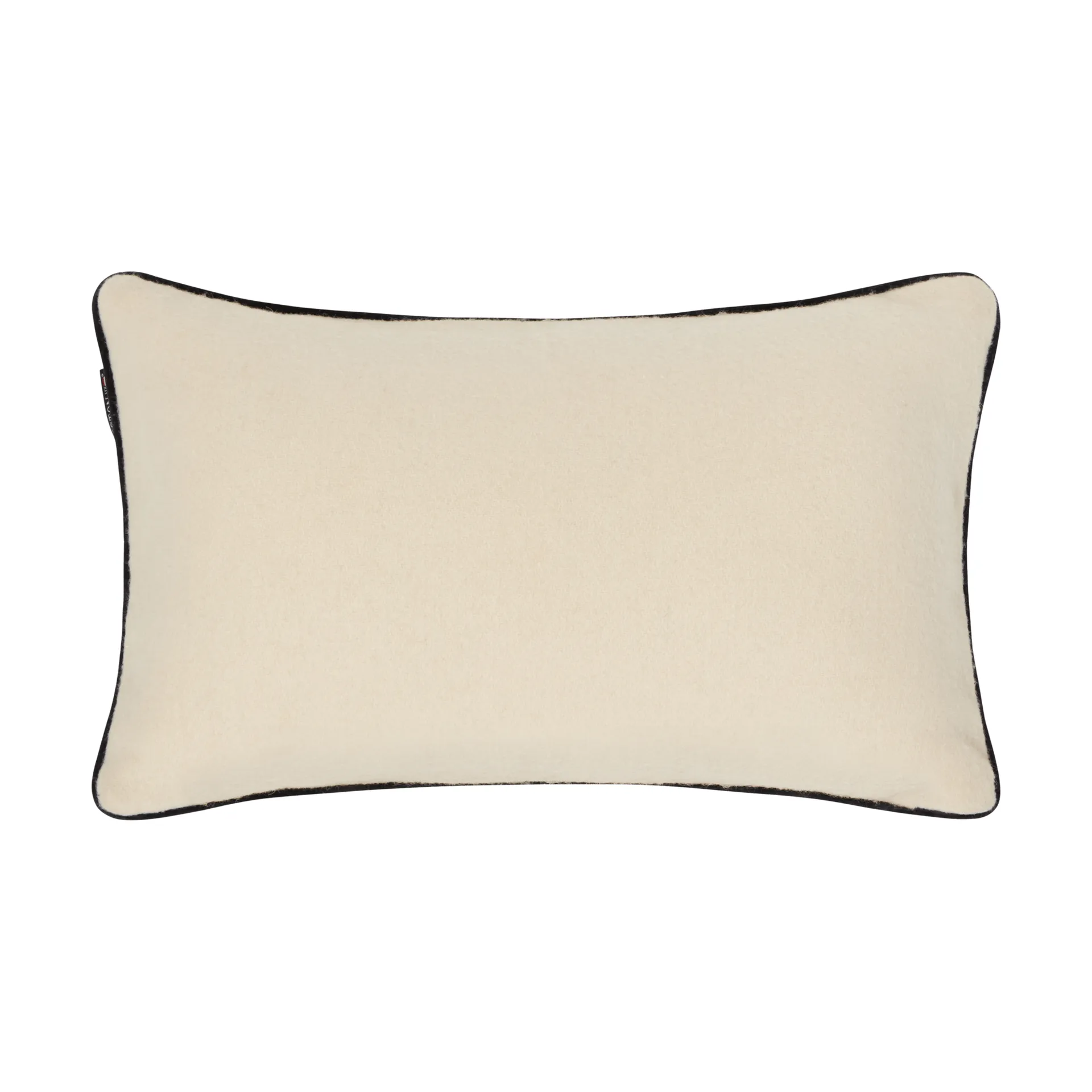 Mountains Logo uldmix pyntepude, White-navy, 50x30 cm Lexington