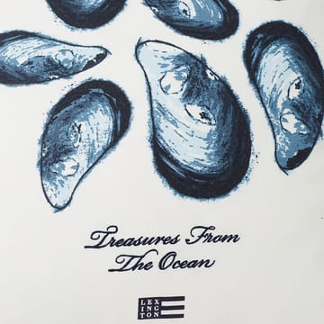 Mussels Twill pudebetræk 50x50 cm - White/Blue - Lexington