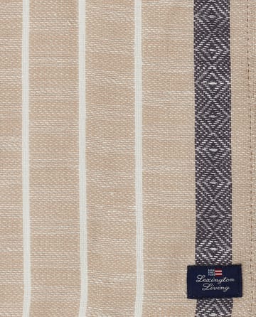 Organic Cotton Linen Jacquard serviet 50x50 cm - Beige/Dark gray - Lexington