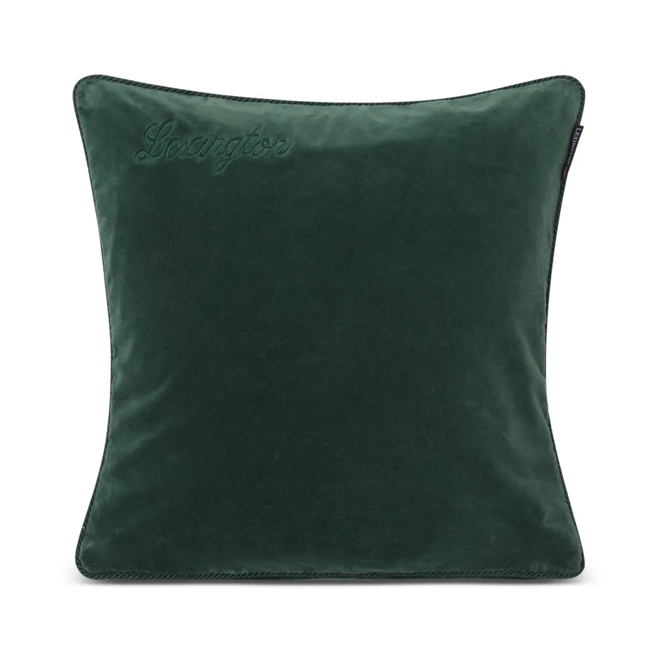 Organic Cotton Velvet pudebetræk 50x50 cm, Green Lexington