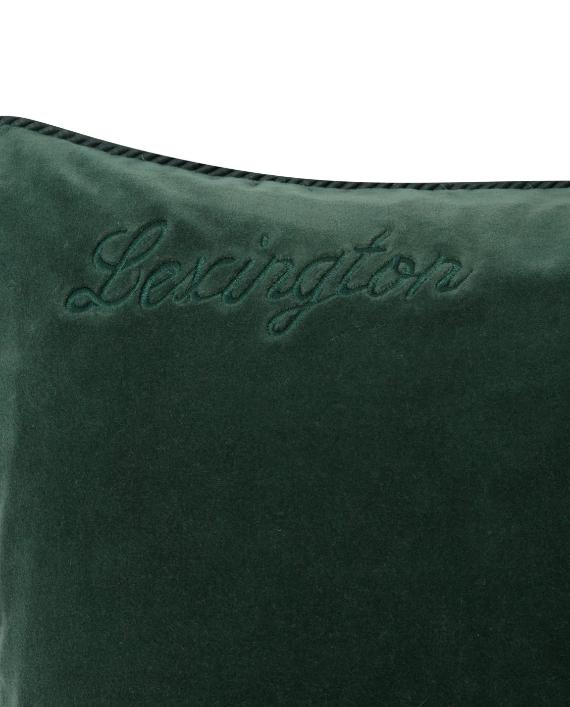 Organic Cotton Velvet pudebetræk 50x50 cm, Green Lexington
