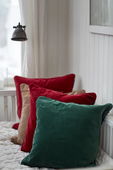 Organic Cotton Velvet pudebetræk 50x50 cm - Green - Lexington