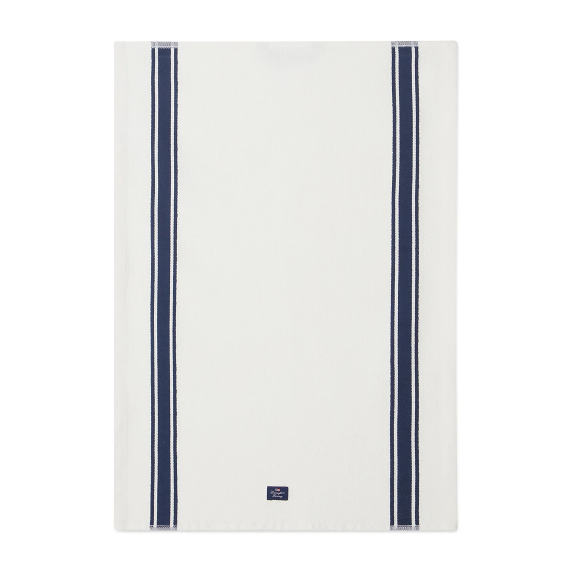 Organic Cotton Waffle Kitchen Towel 50x70 cm, Hvid/Mørkeblå Lexington