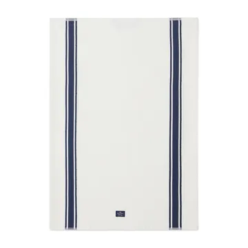 Organic Cotton Waffle Kitchen Towel 50x70 cm - Hvid/Mørkeblå - Lexington