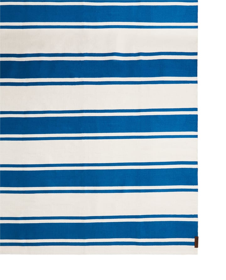 Organic Striped Cotton gangtæppe 70x130 cm - Blue-white - Lexington