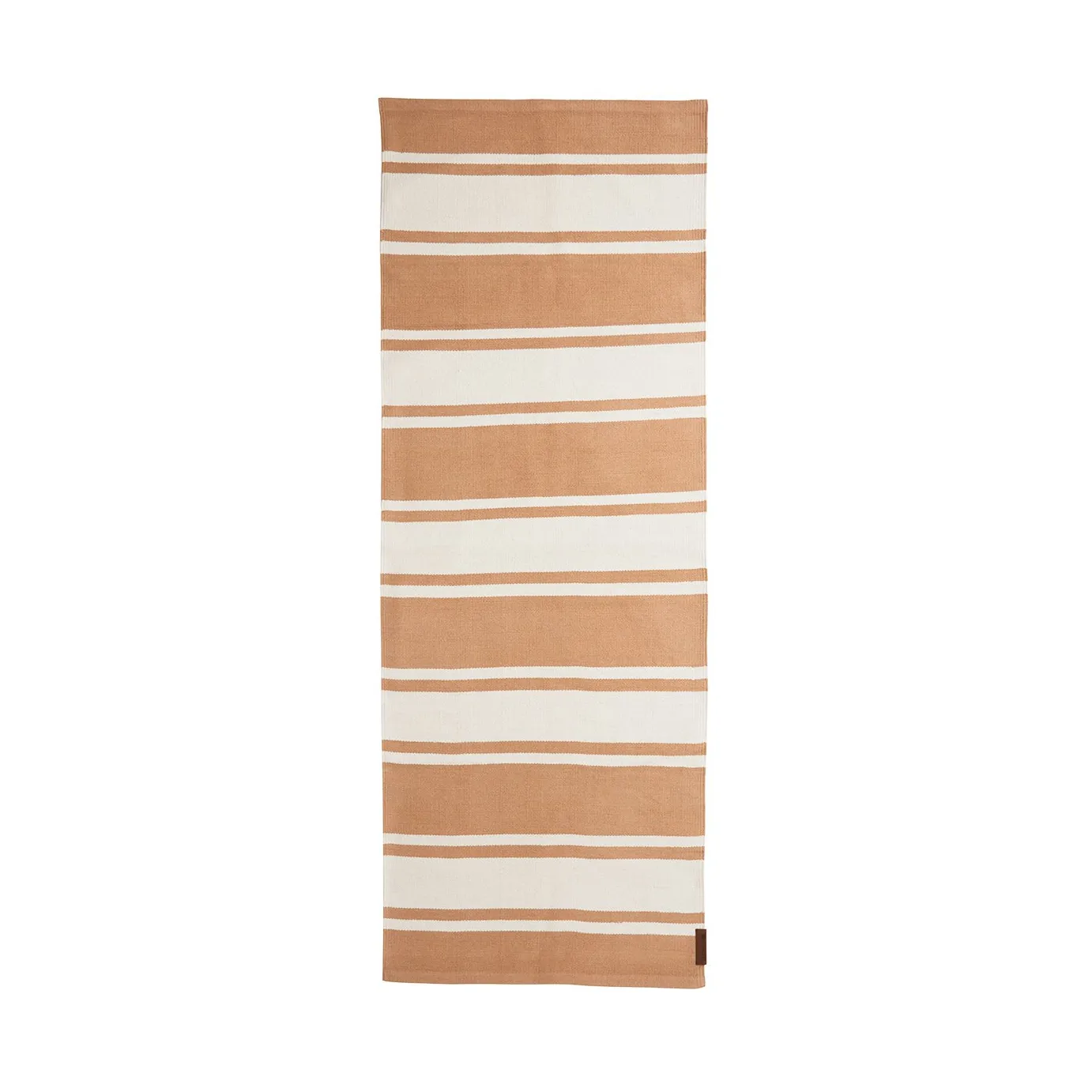 Organic Striped Cotton gangtæppe 80x220 cm, Beige-white Lexington
