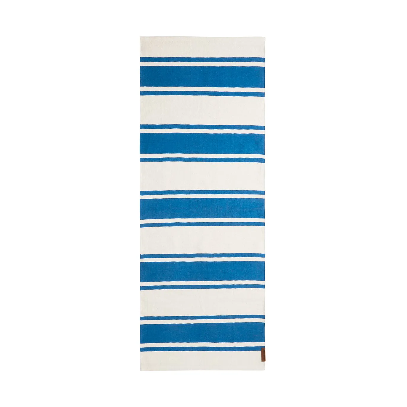 Organic Striped Cotton gangtæppe 80x220 cm, Blue-white Lexington