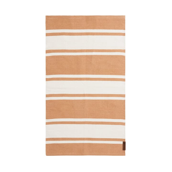 Organic Striped Cotton tæppe 170x240 cm - Beige-white - Lexington