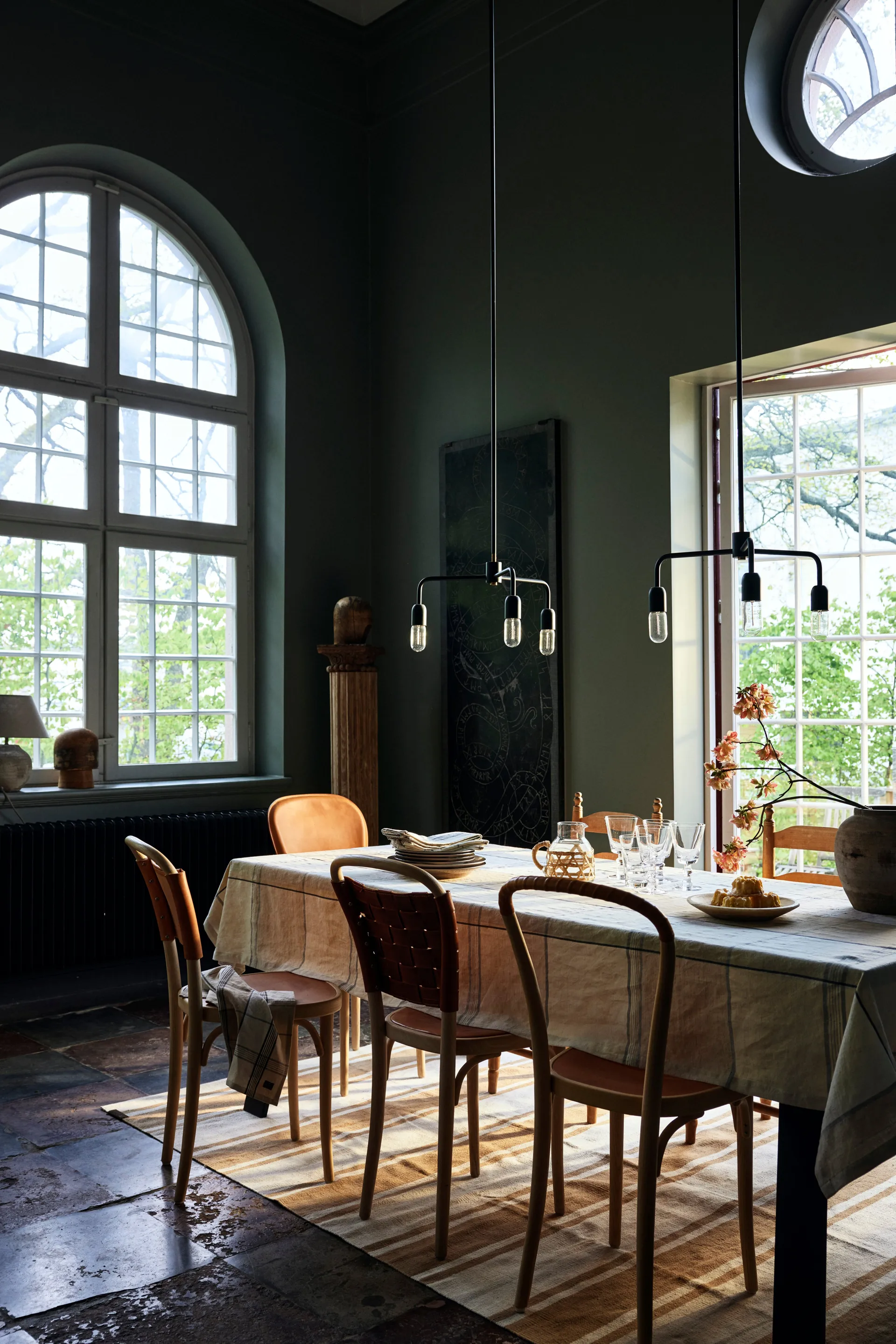 Organic Striped Cotton tæppe 170x240 cm, Beige-white Lexington