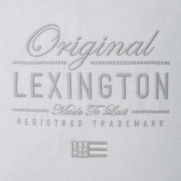 Original Logo Herringbone pudebetræk 50x50 cm - Lysegrå/Hvid - Lexington