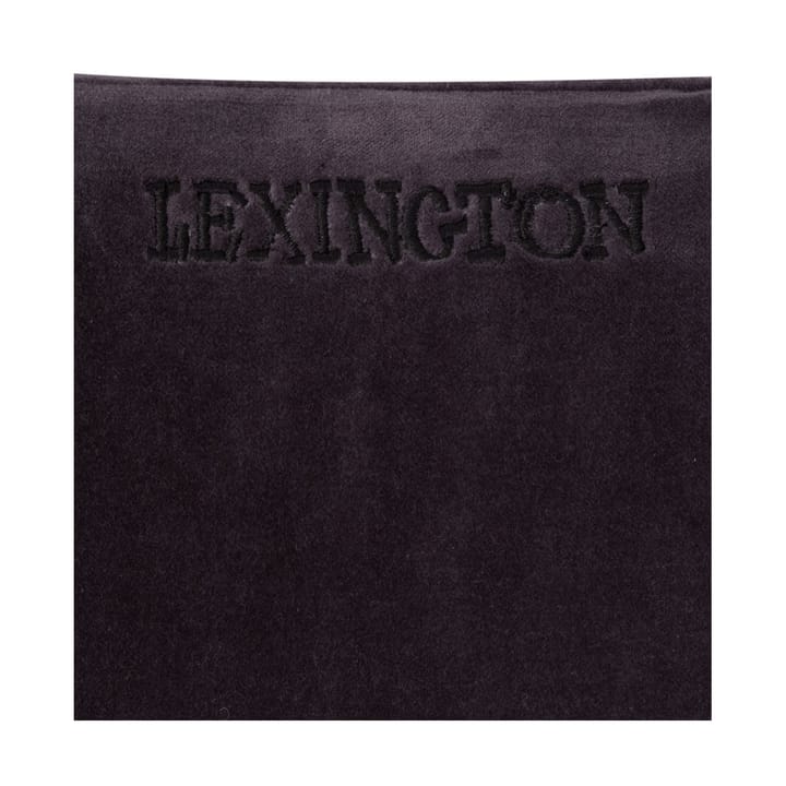 Patched Organic Cotton Velvet pudebetræk 50x50 cm - Dark gray/Light beige - Lexington