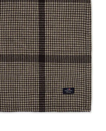 Pepita Check Cotton Linen borddug 150x250 cm - Dark gray/Beige - Lexington