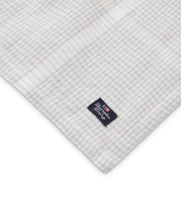 Pepita Check Cotton Linen borddug 50x50 cm - White/Light gray - Lexington
