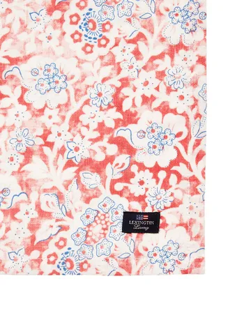 Printed Flowers Recycled Cotton stofserviet 50x50 cm - Koral - Lexington