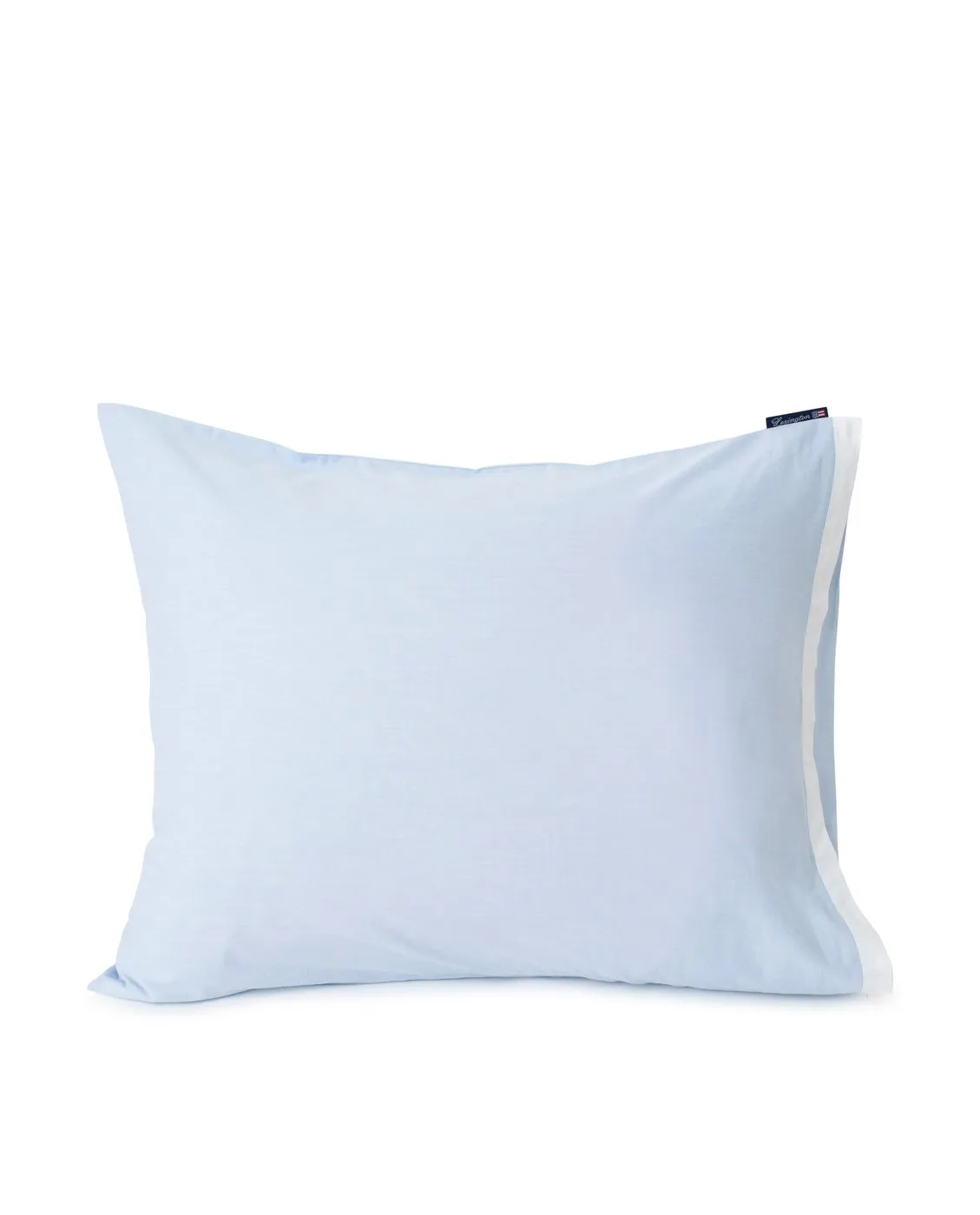Pudebetræk Contrast bomuld Chambray 65x65 cm, Blå-hvid Lexington