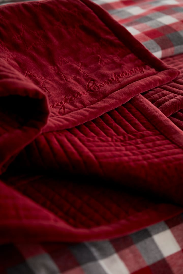 Quilted Cotton Velvet Star sengetæppe 160x240 cm, Red Lexington
