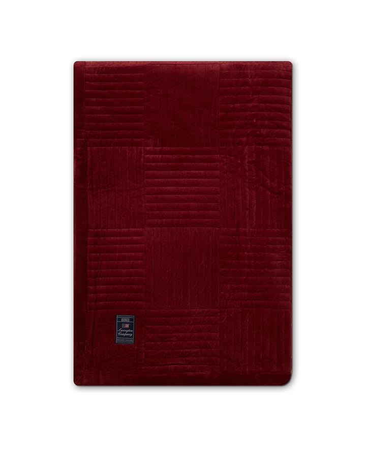 Quilted Cotton Velvet Star sengetæppe 240x260 cm, Red Lexington