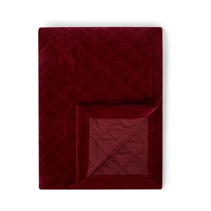 Quilted Organic Cotton Velvet sengetæppe 240x260 cm, Red Lexington