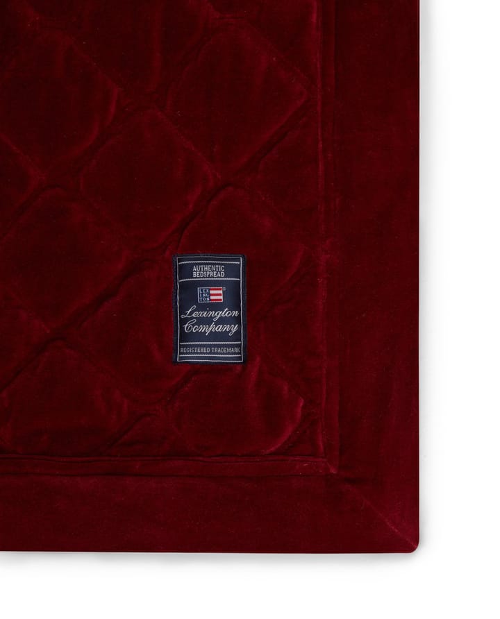 Quilted Organic Cotton Velvet sengetæppe 240x260 cm, Red Lexington