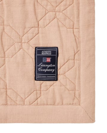 Quilted Recycled Cotton sengetæppe 260x240 cm - Beige - Lexington