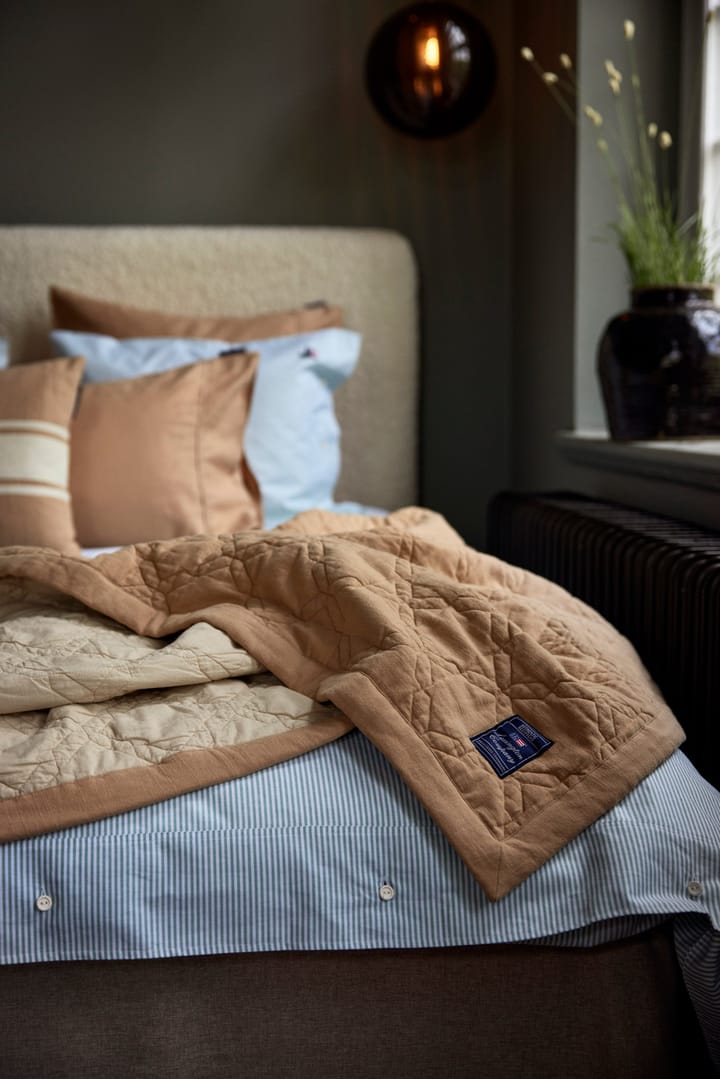 Quilted Recycled Cotton sengetæppe 260x240 cm, Beige Lexington
