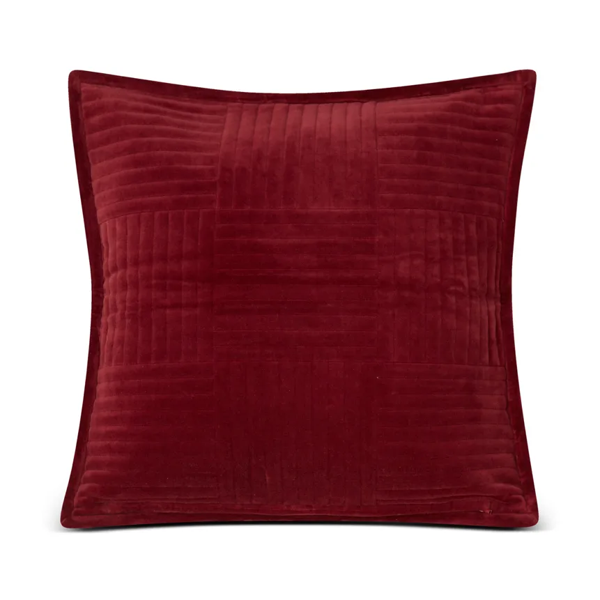 Quilted Velvet Star pudebetræk 50x50 cm, Red Lexington