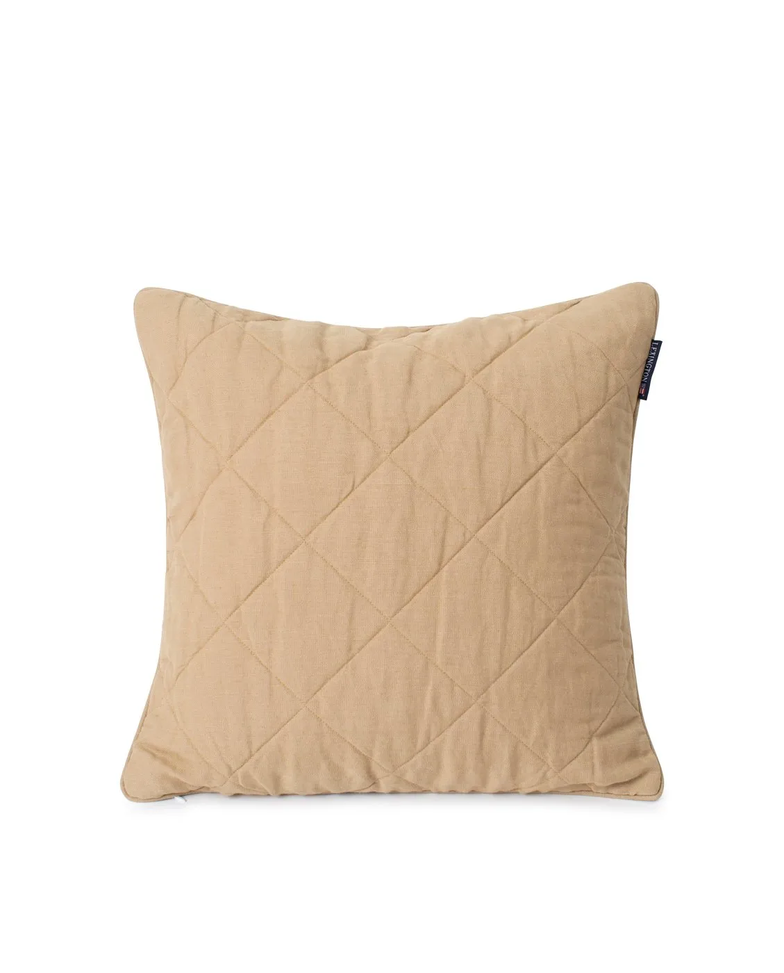 Quiltet Linned/Viskose pudebetræk 50x50cm, Beige Lexington