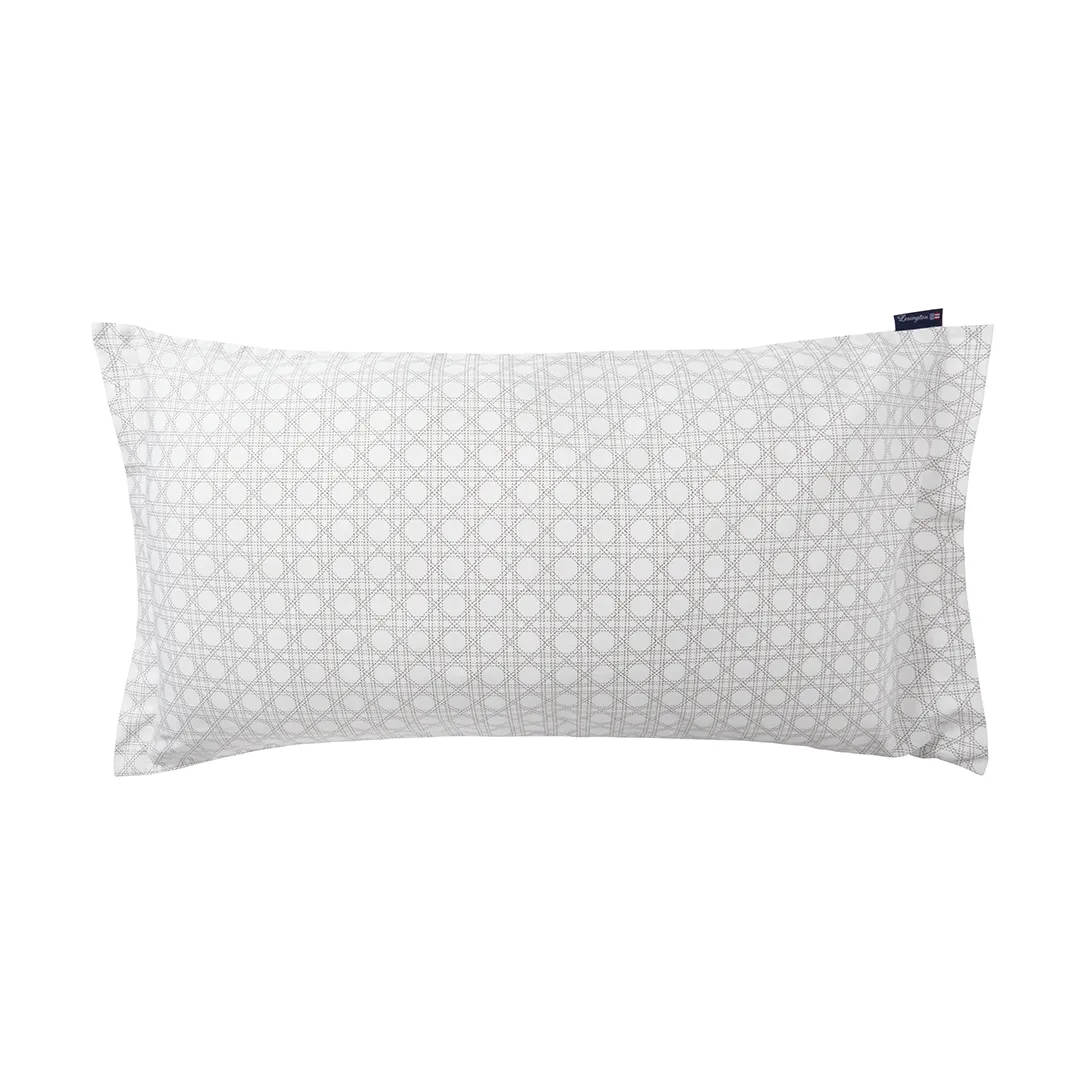 Rattan Printed pudebetræk 50x90 cm, White Lexington