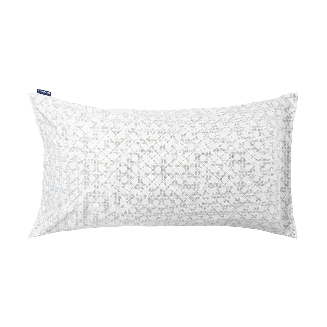 Rattan Printed pudebetræk 50x90 cm, White Lexington