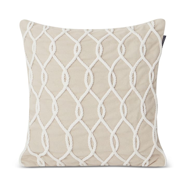 Rope Deco Canvas pudebetræk 50x50 cm - Lysbeige/Hvid - Lexington
