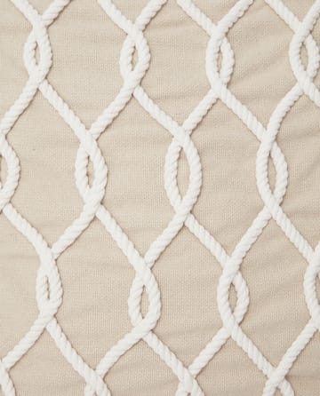 Rope Deco Canvas pudebetræk 50x50 cm - Lysbeige/Hvid - Lexington