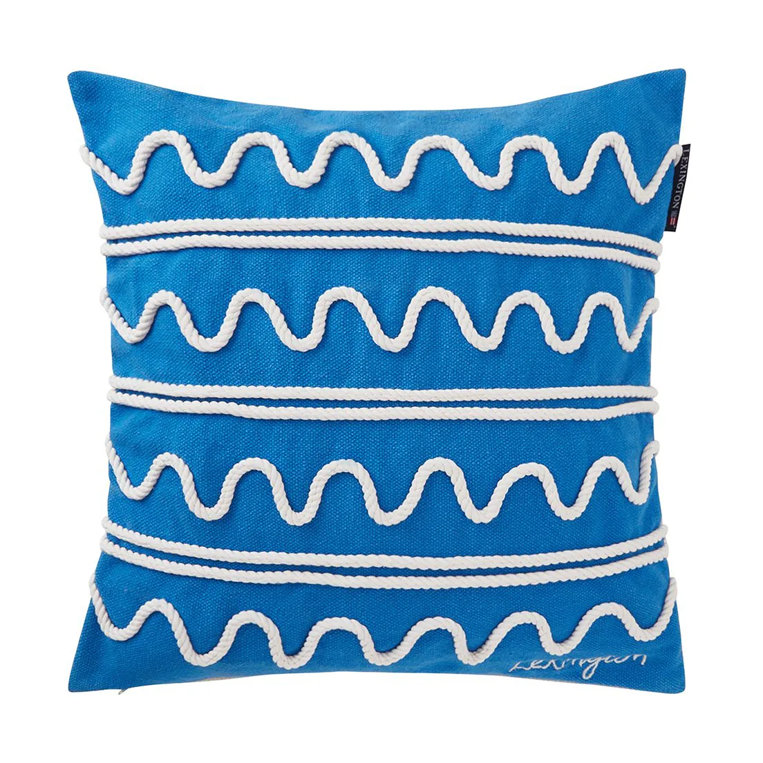 Rope Wave Cotton Canvas pudebetræk 50x50 cm, Blue Lexington