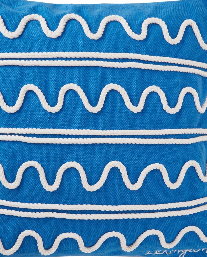 Rope Wave Cotton Canvas pudebetræk 50x50 cm - Blue - Lexington
