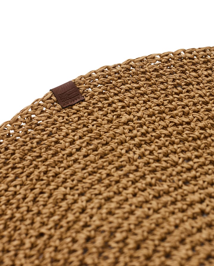 Round Recycled Paper raw dækkeserviet Ø38 cm, Natural Lexington