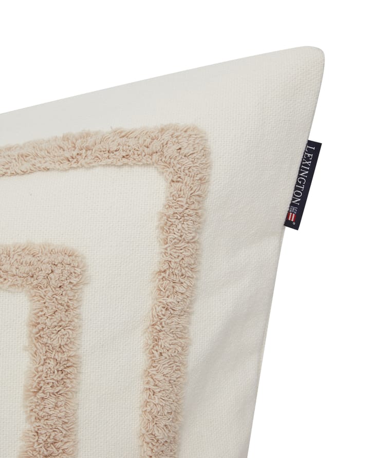 Rug Graphic Canvas pudebetræk 50x50 cm, Hvid/Lysbeige Lexington