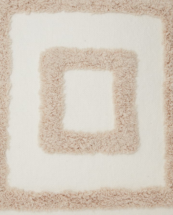 Rug Graphic Canvas pudebetræk 50x50 cm, Hvid/Lysbeige Lexington