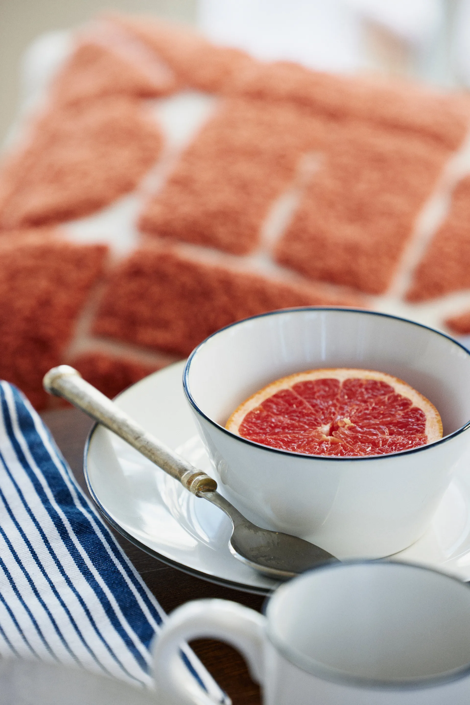 Rug Graphic Cotton Canvas pudebetræk 50x50 cm, White Lexington