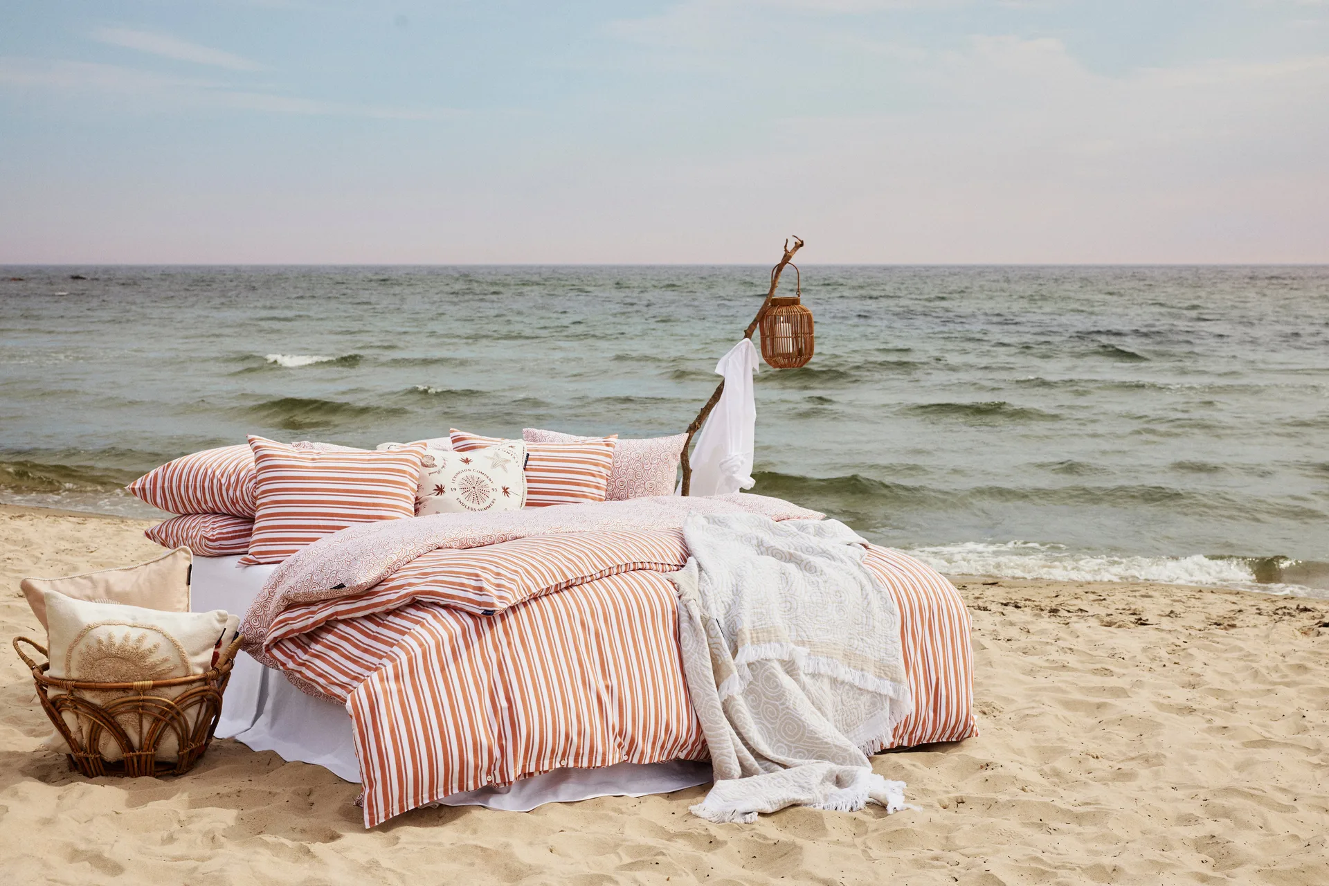 Rug Shell Cotton Canvas pudebetræk 50x50 cm, White Lexington