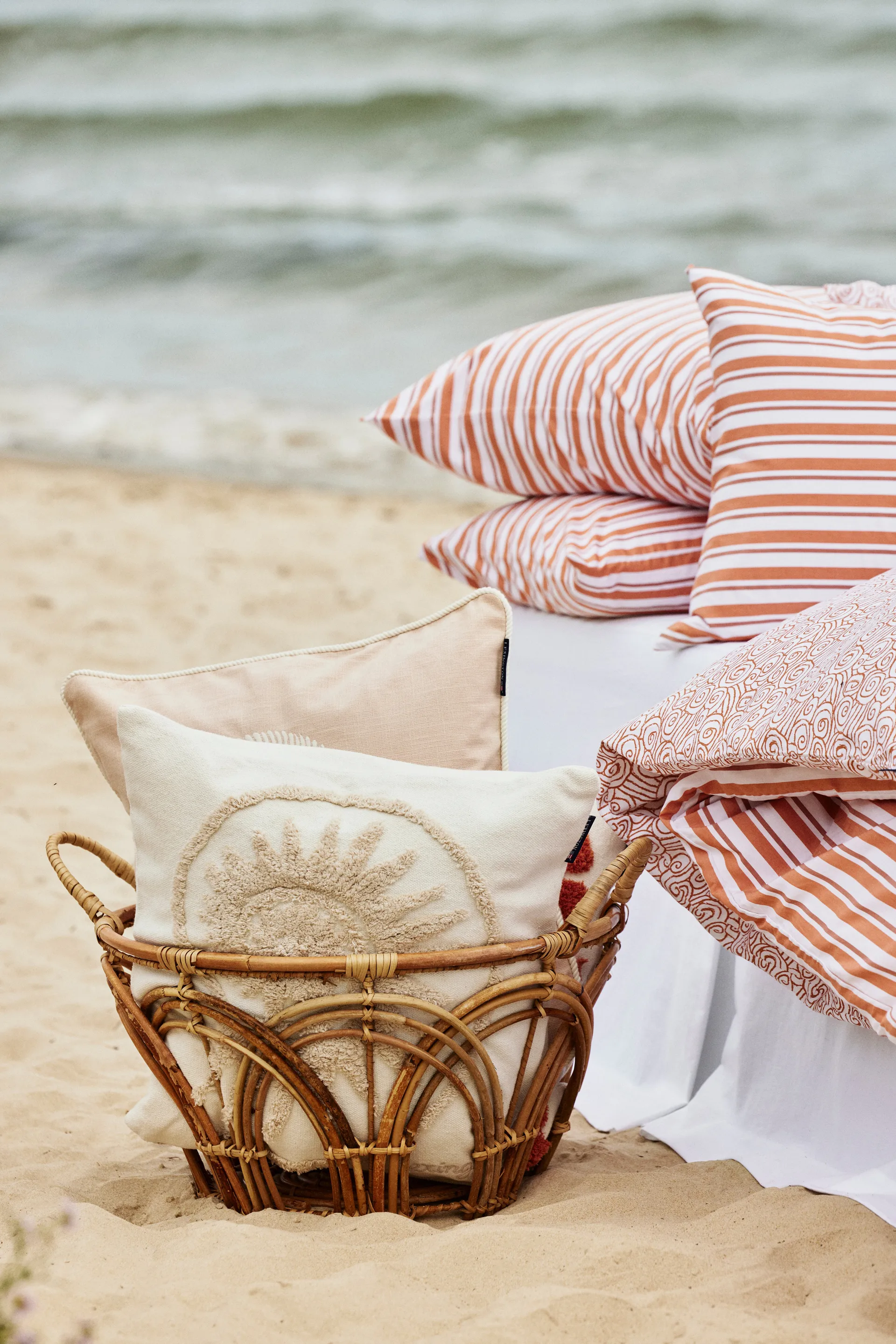 Rug Shell Cotton Canvas pudebetræk 50x50 cm, White Lexington