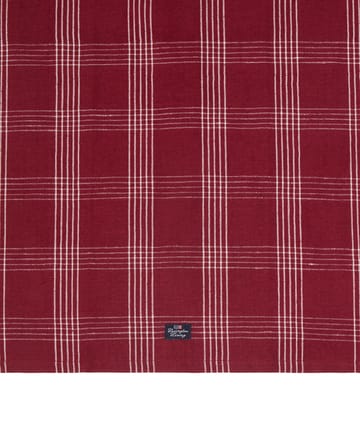 Rutete linned/bomulds viskestykke 50x70 cm - Red-white - Lexington