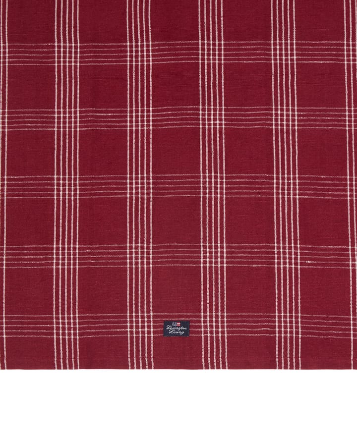 Rutete linned/bomulds viskestykke 50x70 cm, Red-white Lexington
