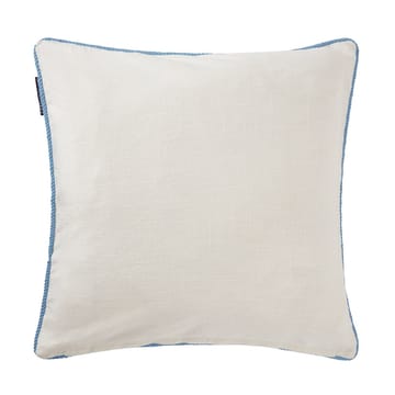 Sea Embroidered Recycled Cotton pudebetræk 50x50 - White-blue - Lexington