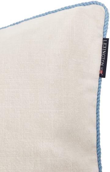 Sea Embroidered Recycled Cotton pudebetræk 50x50 - White-blue - Lexington