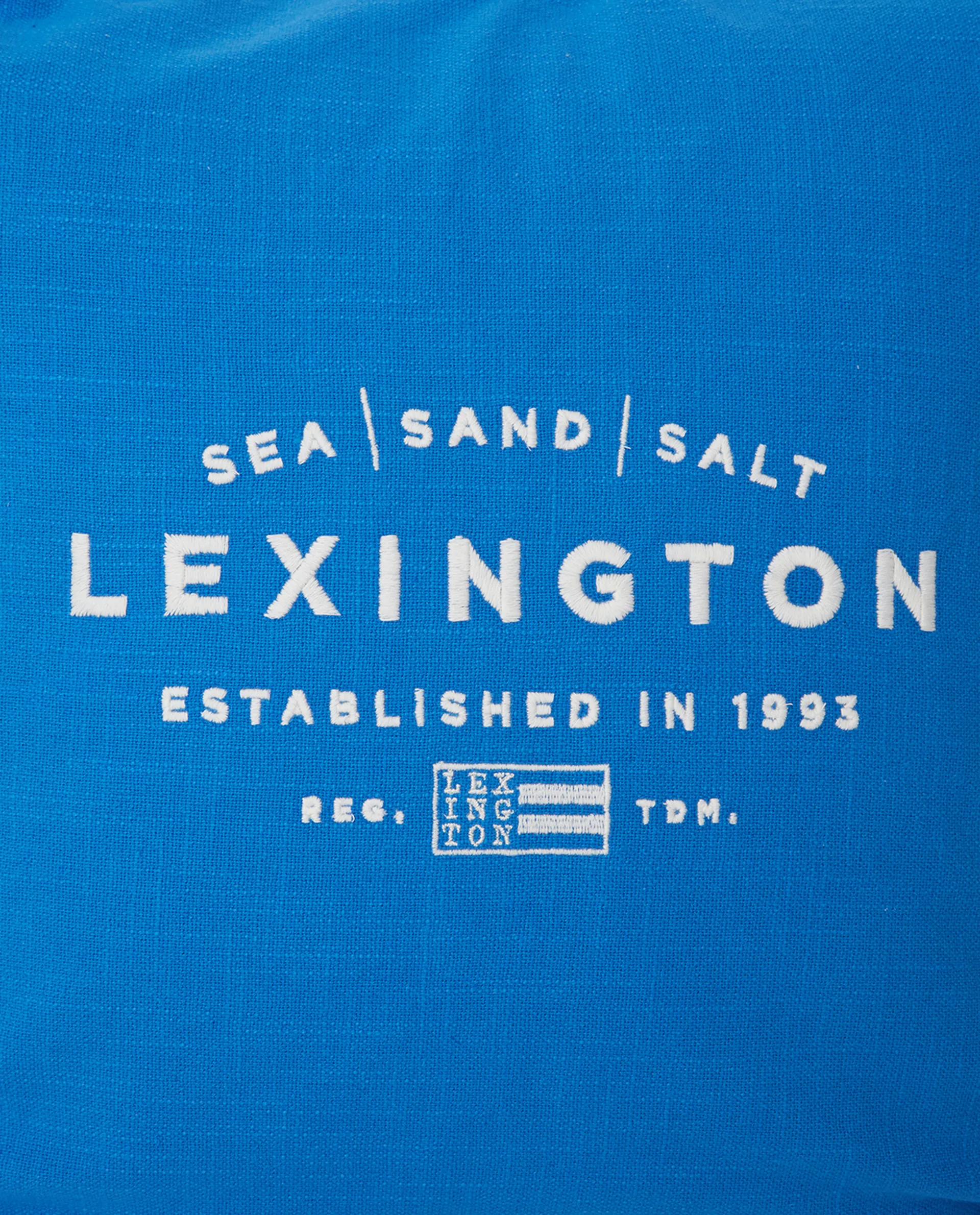 Sea Sand Salt Logo Embroidered pudebetræk 50x50 cm, Blå/Hvid Lexington