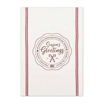 Seasons Greetings Printed viskestykke 50x70 cm - White/Red - Lexington