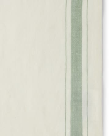 Side striped organic cotton serviet 50x50 cm - White/Green - Lexington