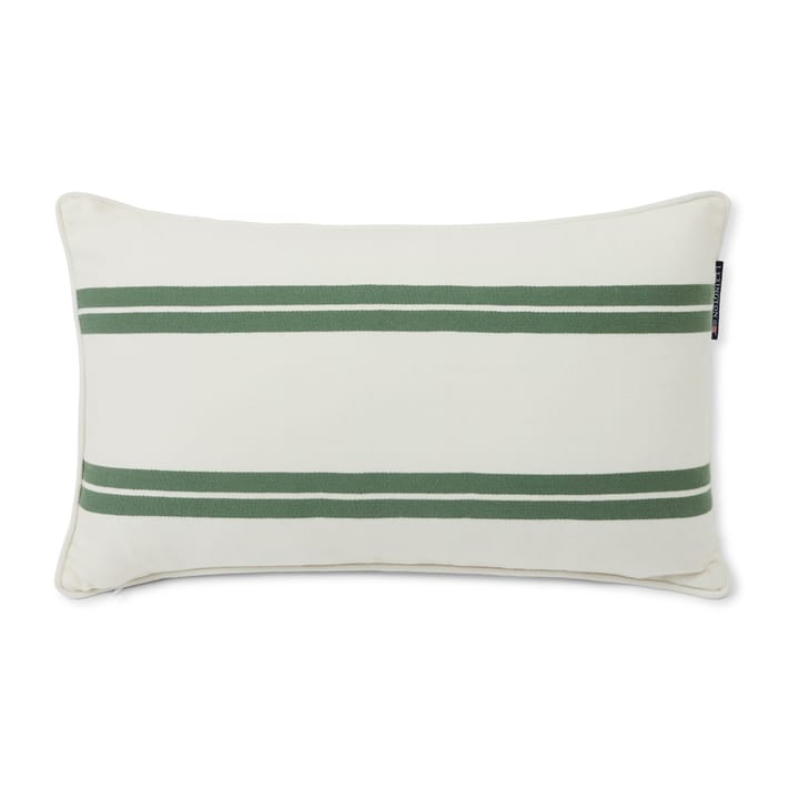 Side Striped pude small 30x50 cm, White/Green Lexington
