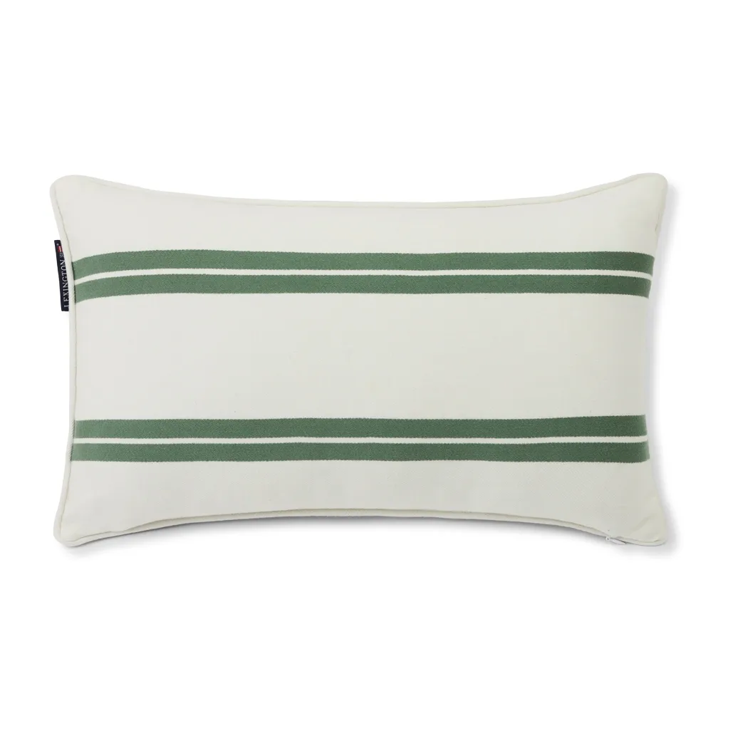 Side Striped pude small 30x50 cm, White/Green Lexington