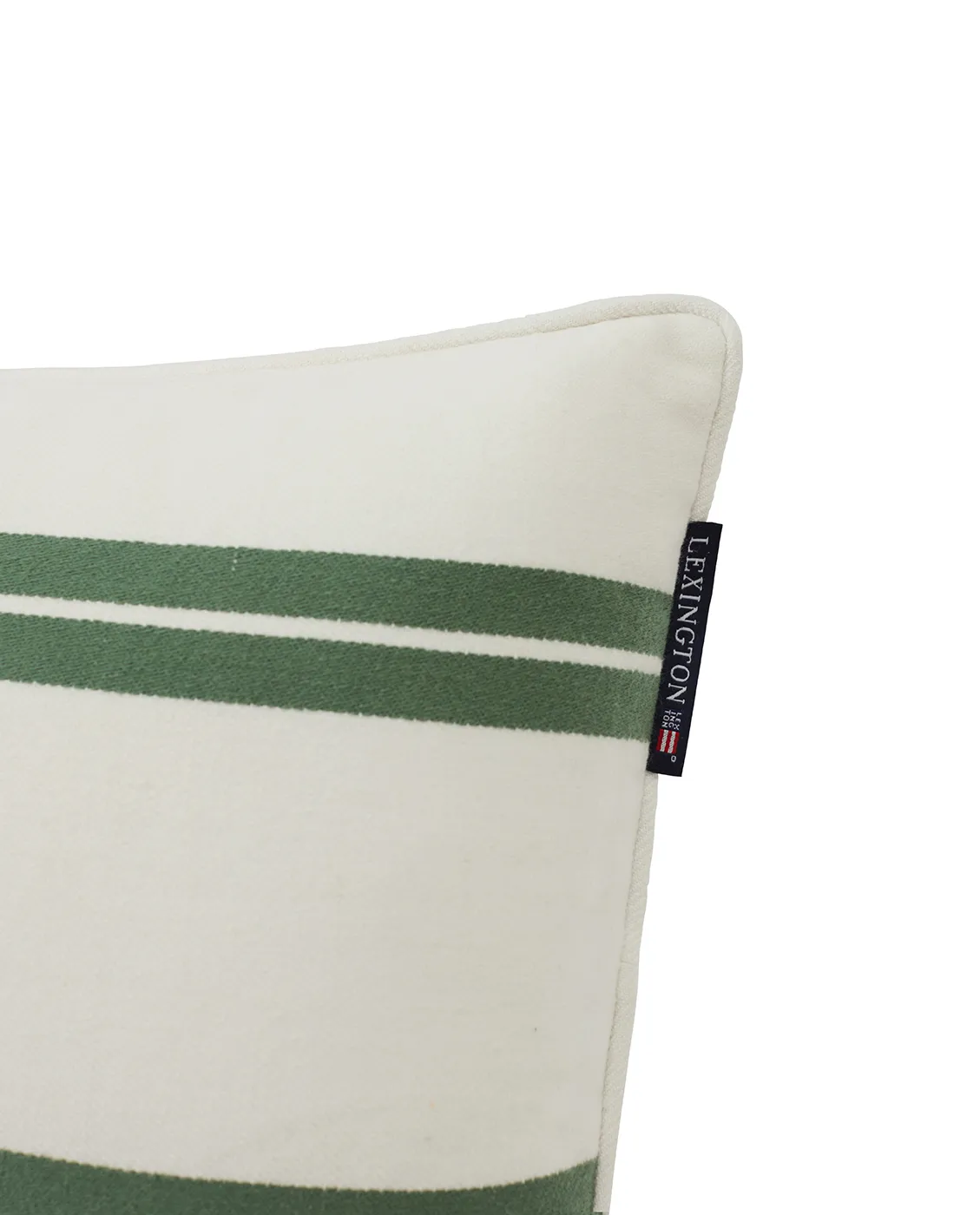 Side Striped pude small 30x50 cm, White/Green Lexington