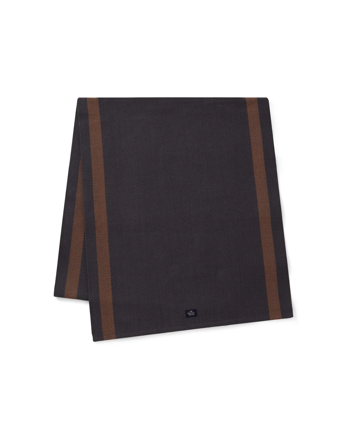 Sildebensløber 50x250 cm bomuld, Mørkegrå-beige Lexington